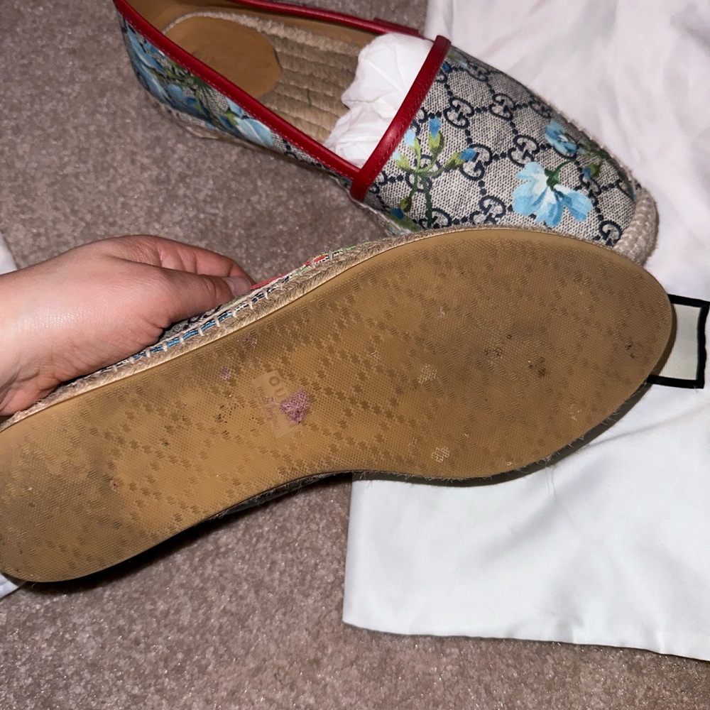 Gucci Women's jacquard espadrille size 38.5 - Picture 9 of 9
